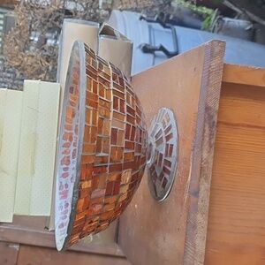 MCM Vintage Copper mosaic bowl